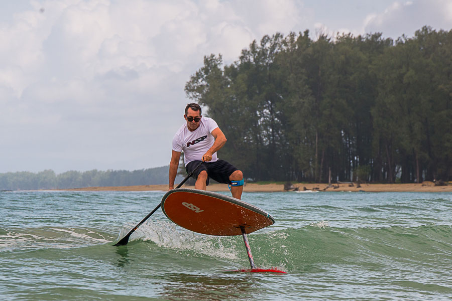 Dale-Chapman-on-the-DC-Foil-X - NSP SurfBoards