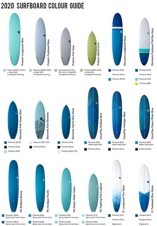 All-Surf-Pantone-Color-Chart-2020 - NSP SurfBoards