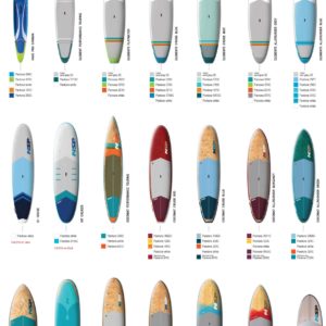 NSP board Pantone colour charts - NSP SurfBoards